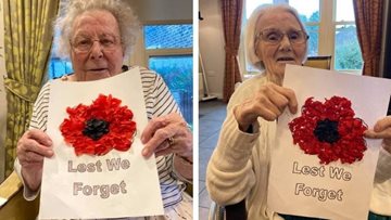 Remembrance Day at Huddersfield care home